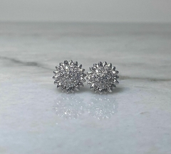Aretes girasol plata