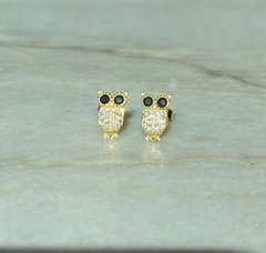 Aretes de plata buho