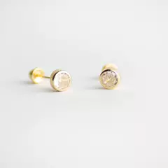 BROQUEL CON ZIRCONIA ORO 10KT - comprar en línea