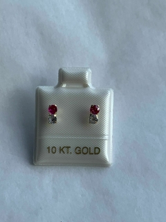 BROQUEL CZ ORO 10 KT