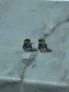 Aretes plata cz