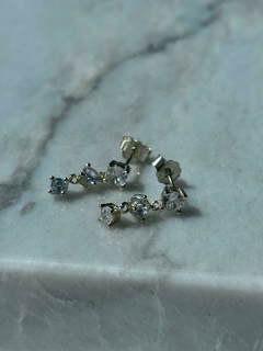 Aretes colgantes plata cz