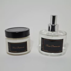 KIT DUO - VELA PERFUMADA 150G + HOME SPRAY 240ML - ROSA DAMASCENA - comprar online