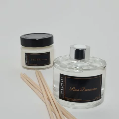 KIT DUO - VELA PERFUMADA 150G + DIFUSOR DE AMBIENTE 240ML - ROSA DAMASCENA na internet