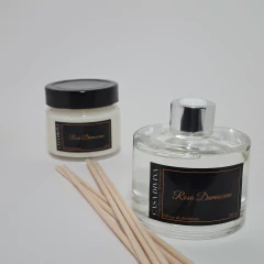 KIT DUO - VELA PERFUMADA 150G + DIFUSOR DE AMBIENTE 240ML - ROSA DAMASCENA - comprar online