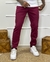 Calça masculina sarja vinho