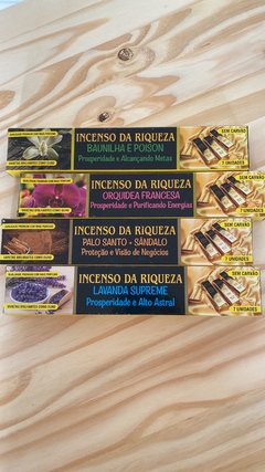 Incenso Nag Champa - Riqueza (Naturais e sem carvão)