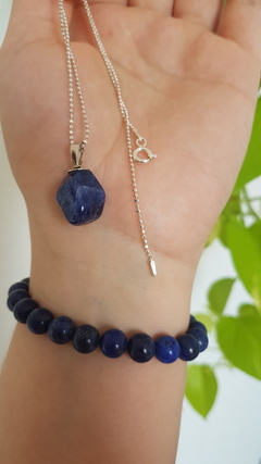 Pulseira Lápis-Lazúli Esfera 8mm - Intuição e Comunicação na internet