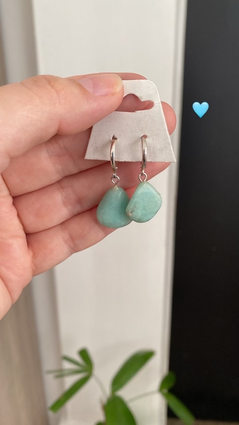 Brinco Amazonita - Alívio da Ansiedade, Boa Sorte e Boa Memória