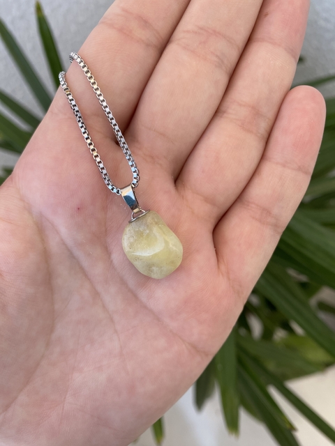 Pingente Quartzo Enxofre - Limpeza Pesada, Controle da Raiva e Recuperar Energias