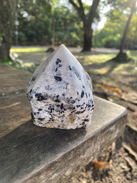 Ponta de Quartzo Turmalinado Bruta - Proteção e Clareza Mental