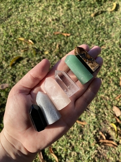 Mini Ponta Polida de Cristal - Pedras Variadas