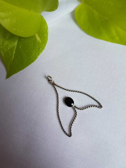 Pingente Cauda de Sereia c/ Ônix - Prata 925