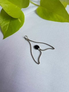 Pingente Cauda de Sereia c/ Ônix - Prata 925 - comprar online