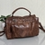 Bolsa Baú Couro Ecológico Sophia Marrom - comprar online