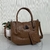 Bolsa de Mão Couro Ecológico Roberta Marrom - comprar online