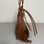 Bolsa de Ombro Couro Ecológico/ Camurça Juliana Marrom - loja online