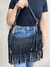 Bolsa de Ombro Couro Ecológico/ Camurça Juliana Preta - comprar online