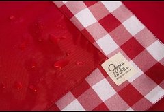 Toalha de piquenique em oxford xadrez vermelho e impermeável - comprar online