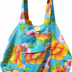 Bolsa toalha em chita azul na internet
