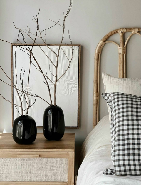 Jarrón Oriente negro