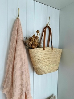 Cartera fibras naturales y cuero - comprar online