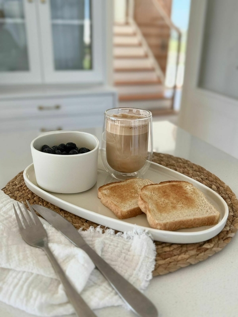 Bandeja irregular gris