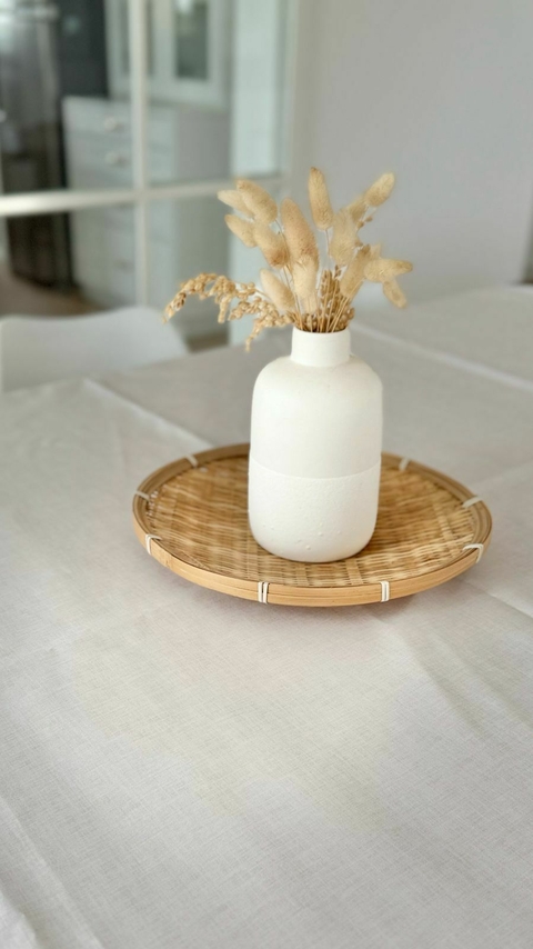 Mantel antimanchas natural liso