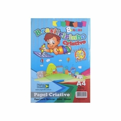 PAPEL CRIATIVO BRASILEIRINHO A4 8COR.120GR C/24F