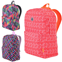MOCHILA JUVENIL FEMININA BASIC WINTH ESTAMPAS SORTIDAS 17,5''TRELIÇA
