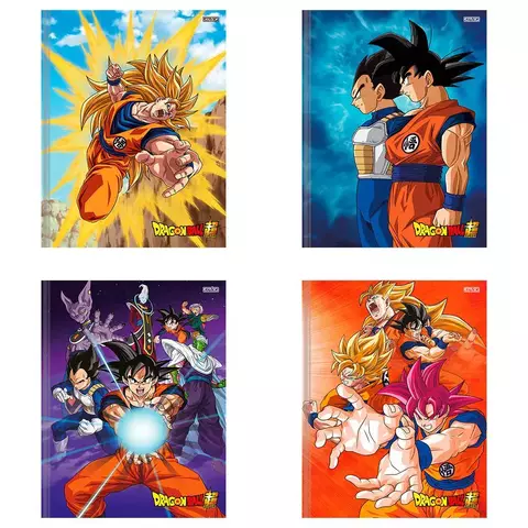 CADERNO BROCHURÃO CAPA DURA 80FLS ANIMATIVA DRAGON BALL