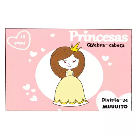 JOGO QUEBRA CABEÇA PRINCESAS 15 PEÇAS BIGBOY