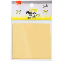 BLOCO ADESIVO BRW 76X76MM AMARELO 25FLS BASE COM IMÃ