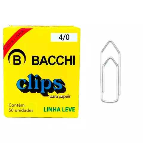 CLIPS GALVANIZADO BACCHI N4/0 C/50