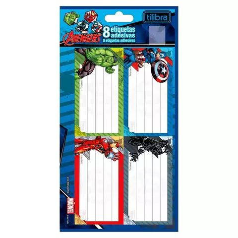ETIQUETA ESCOLAR TILIBRA AVENGERS C/8UN