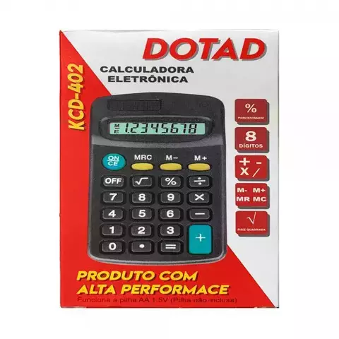 CALCULADORA CLASSE 11X06CM 8DÍGITOS CCD-402