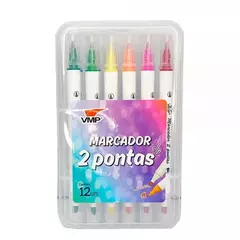 MARCADOR VMP 12 CORES PONTA DUPLA