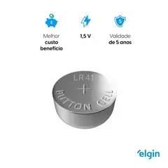 BATERIA 1.5VOLTS ALCALINA LR41/AG3/LR736 ELGIN