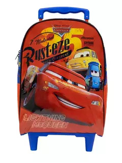 Mochila de Rodinhas Escolar Infantil 41cm Carros Disney