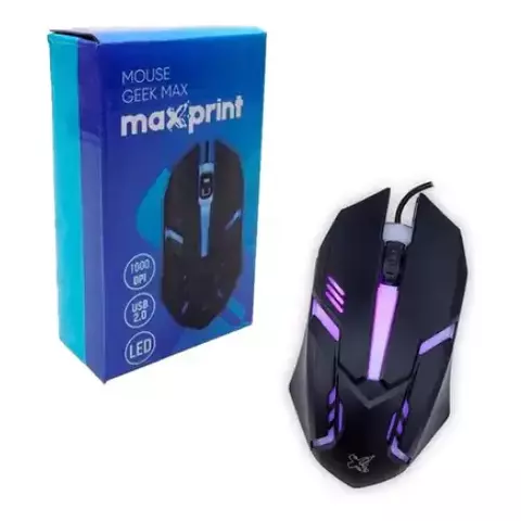 MOUSE USB MAXPRINT GEEK MAX 1000DPI PRETO