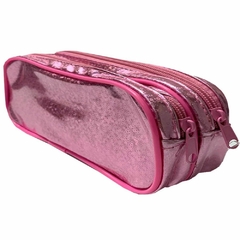 ESTOJO VINI 2ZÍPER HOLOGRÁFICO PINK