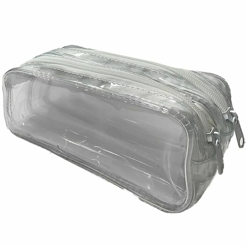 ESTOJO VINI 2ZÍPER TRANSPARENTE