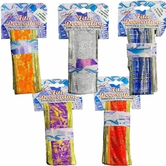 FITA DECORADA ARAMADA TRANSPARENTE 3.8CMX2.7M