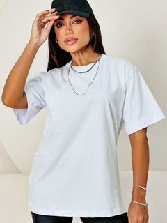 Camiseta Feminina Max Algodão T-Shirt Oversized Alana - Fashion Lee