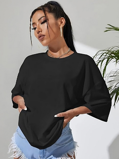 Camiseta Feminina Max Algodão T-Shirt Oversized Alana