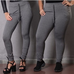 Calça jogger peluciada mescla dress up store