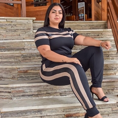 Conjunto crepe jakar com calça1 dress up store