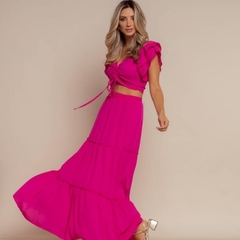 Conjunto cropped com saia longa dress  up store