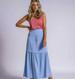 Saia longa com botões frontais4 dress up store
