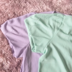 blusa em crepe manga com pregas dress up store2